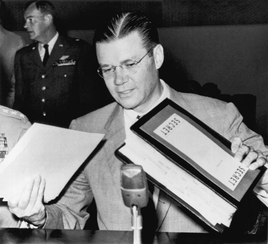 Robert McNamara Testifies Photograph By Underwood Archives - Fine Art ...