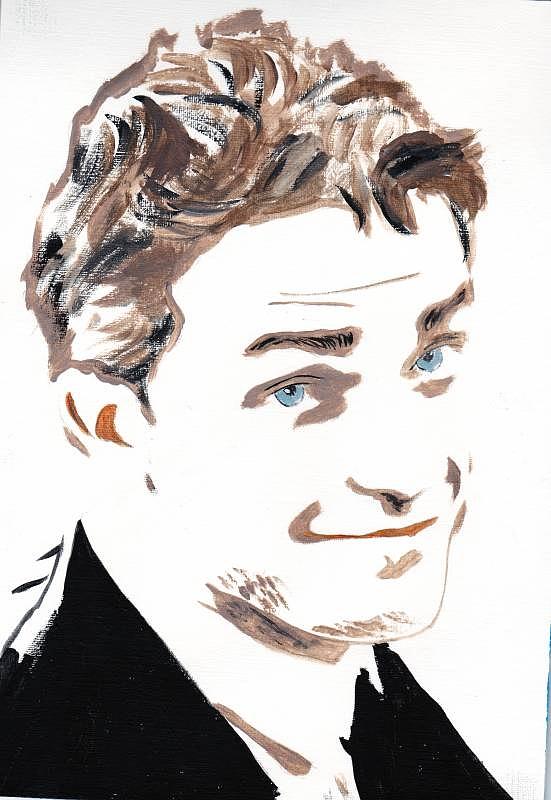 Robert Pattinson 101 Painting by Audrey Pollitt