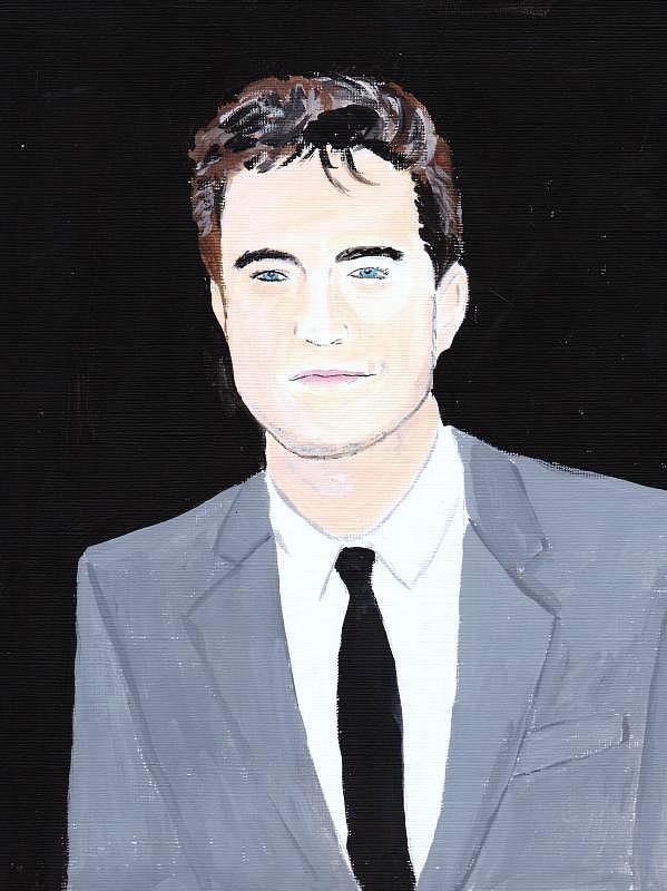 Robert Pattinson 120a Painting by Audrey Pollitt