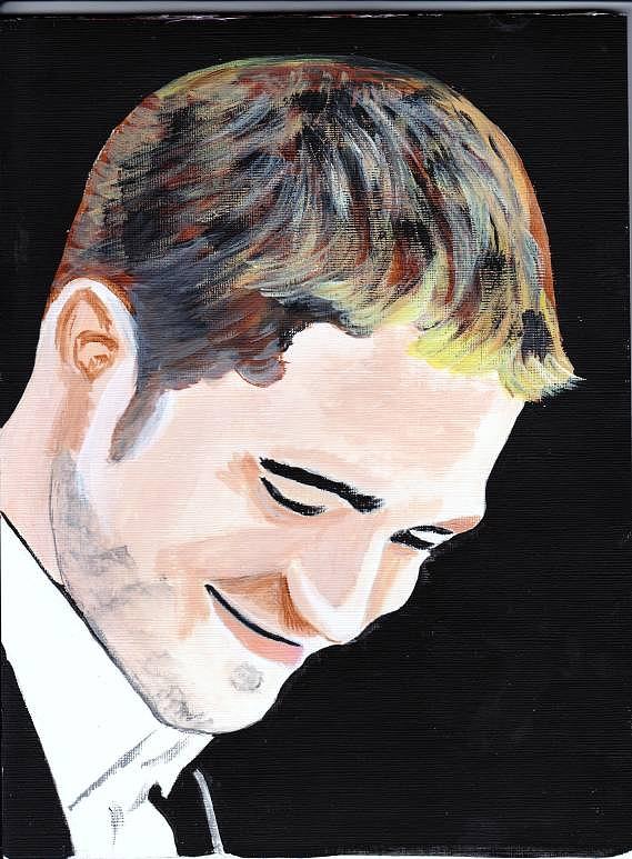 Robert Pattinson 121 Painting by Audrey Pollitt