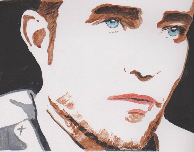 Robert Pattinson 137 a Painting by Audrey Pollitt