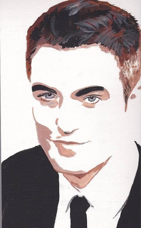 Robert Pattinson 141 Painting by Audrey Pollitt