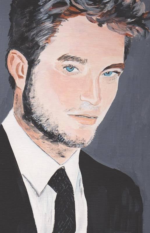 Robert Pattinson 141a Painting by Audrey Pollitt
