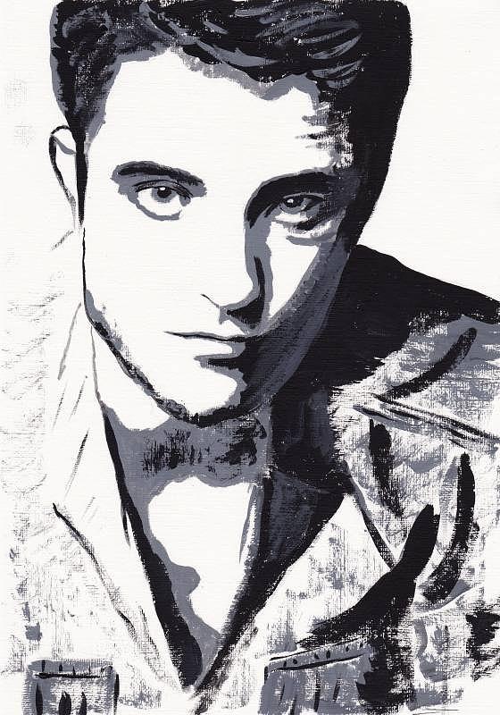 Robert Pattinson 166 Painting by Audrey Pollitt