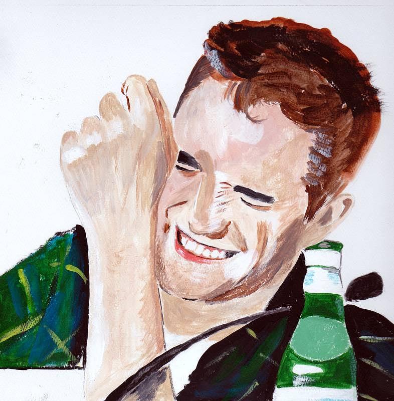 Robert Pattinson 190 Painting by Audrey Pollitt