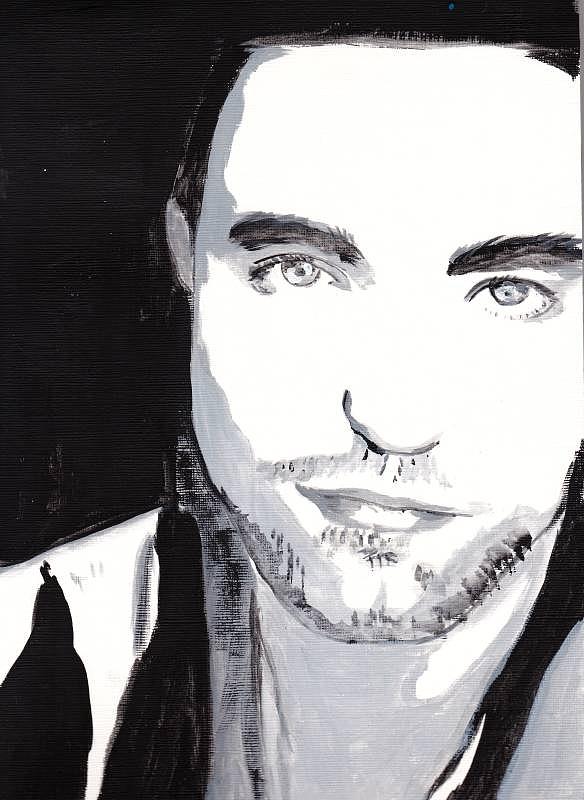 Robert Pattinson 71 Painting by Audrey Pollitt