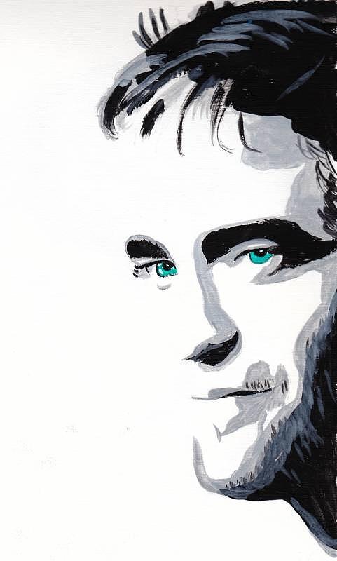 Robert Pattinson 82 Painting by Audrey Pollitt