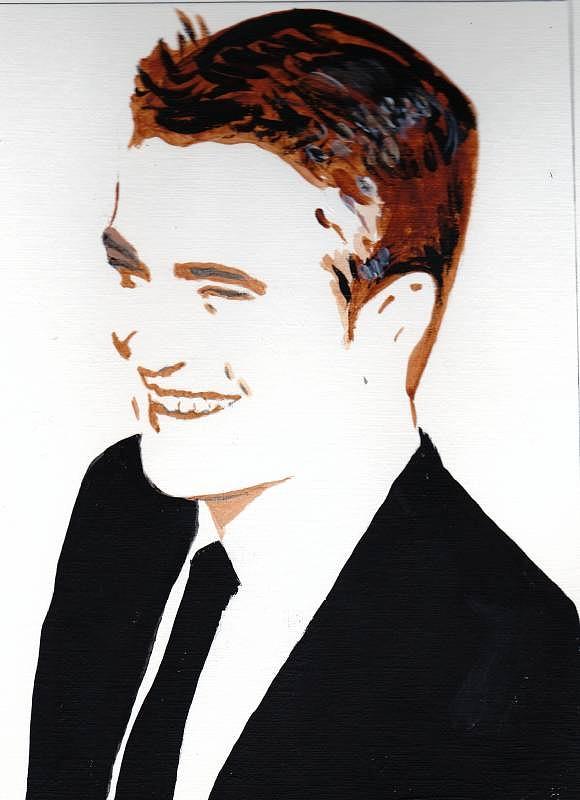 Robert Pattinson 87 Painting by Audrey Pollitt