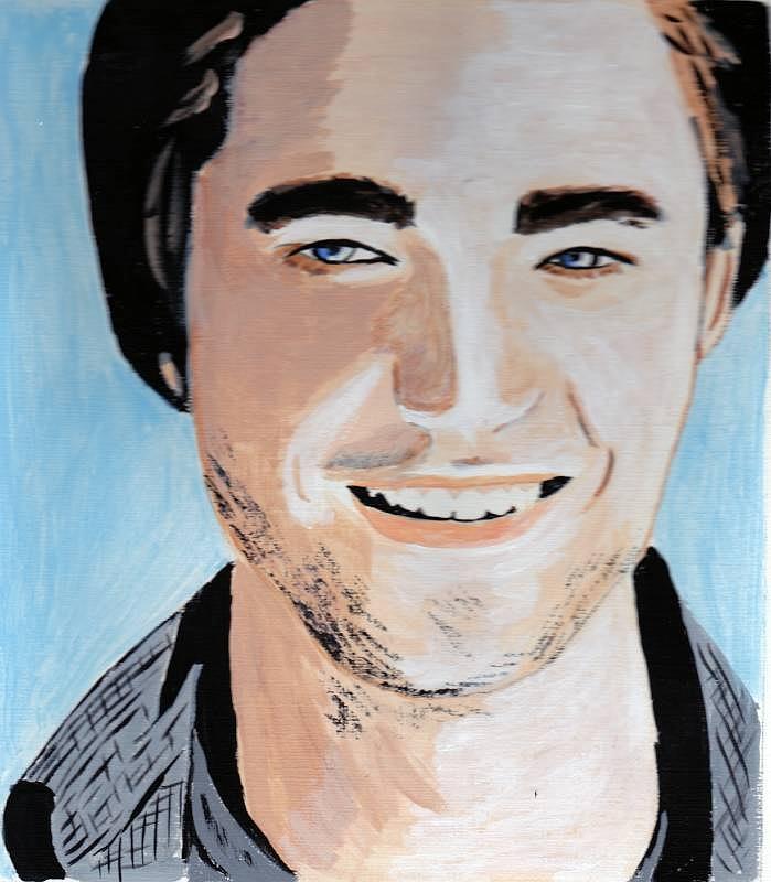 Robert Pattinson 90 Painting by Audrey Pollitt