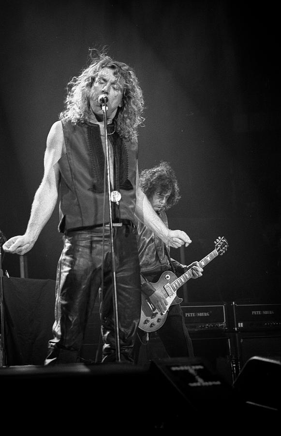 Robert Plant Photograph - Robert Plant and Jimmy Page by Timothy Bischoff