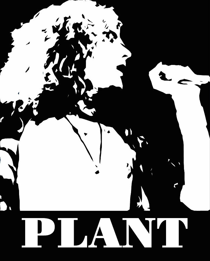 Robert Plant Black And White Pop Art Digital Art