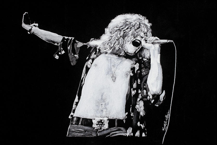 Robert Plant Drawing - Robert Plant by Kenneth Williams