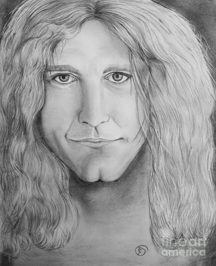 Robert Plant Drawing - Robert Plant by Manon Zemanek
