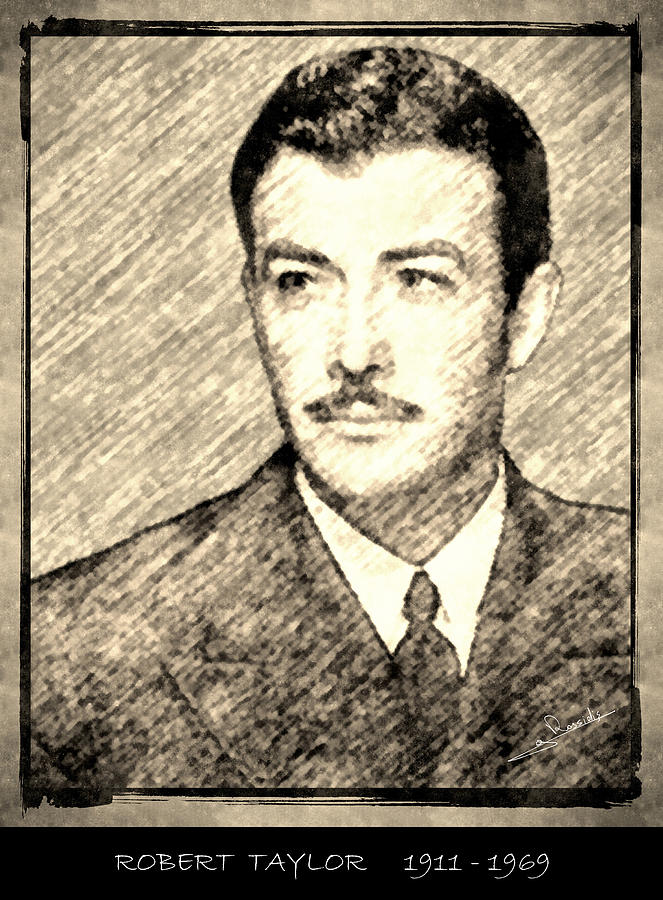 Robert Taylor Drawing by George Rossidis