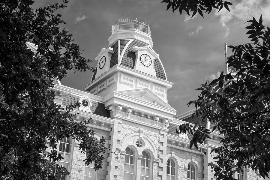 Robertson County Courthouse BW Photograph by Joan Carroll