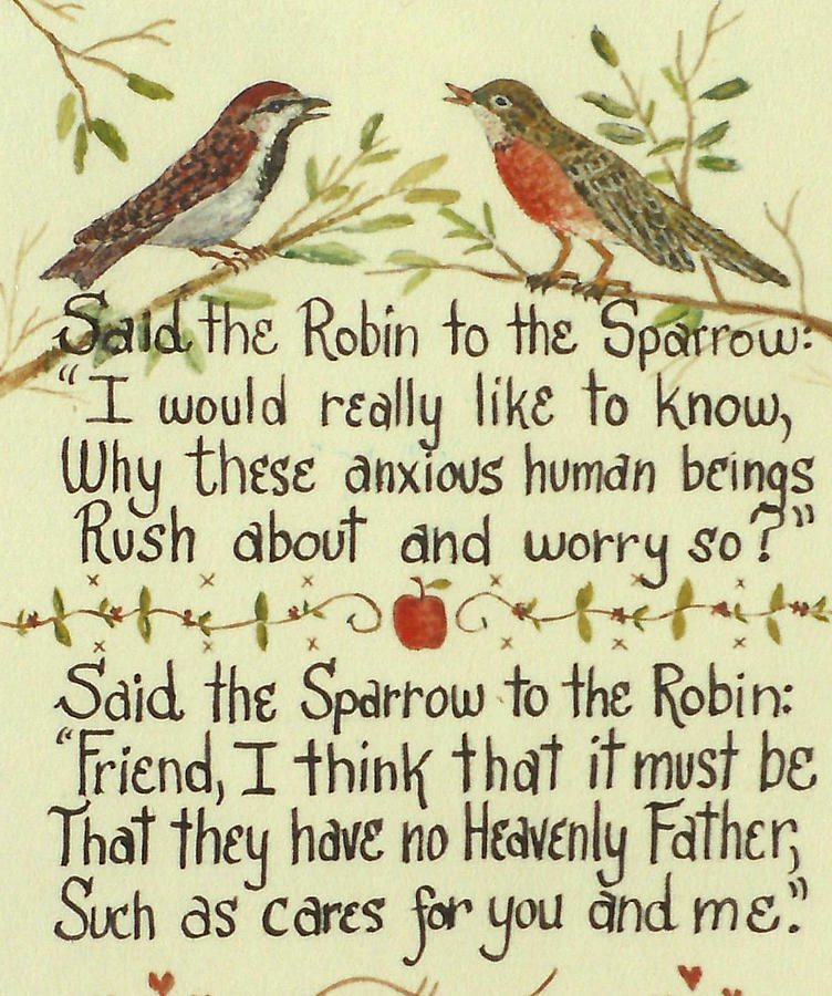 Robin And Sparrow Painting