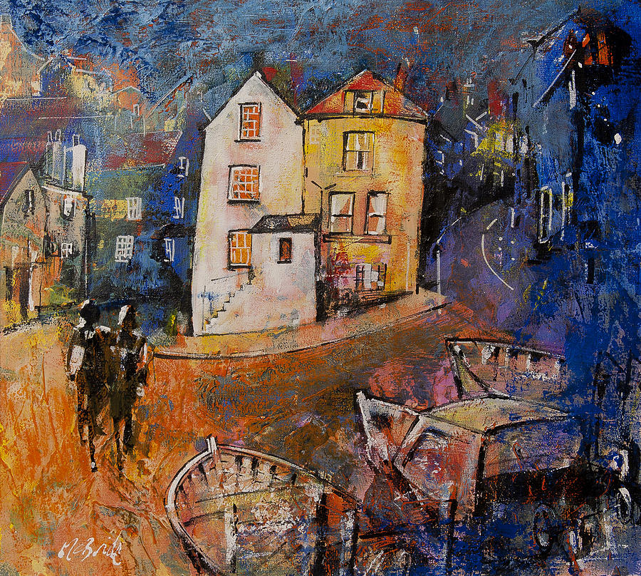 Robin Hoods Bay Evening Painting by Neil McBride