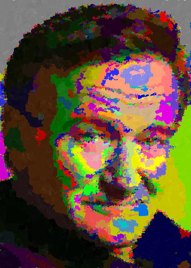 Robin Williams Abstract Painting by Samuel Majcen