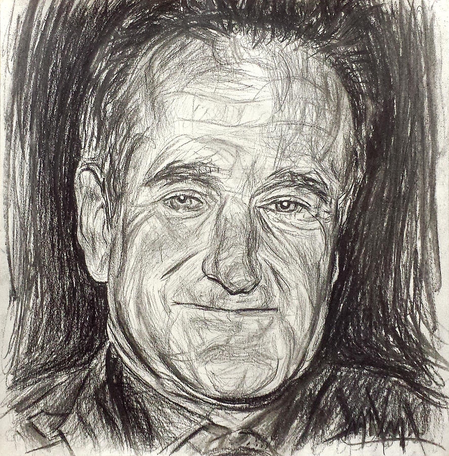 Robin Williams Drawing by Michael Morgan