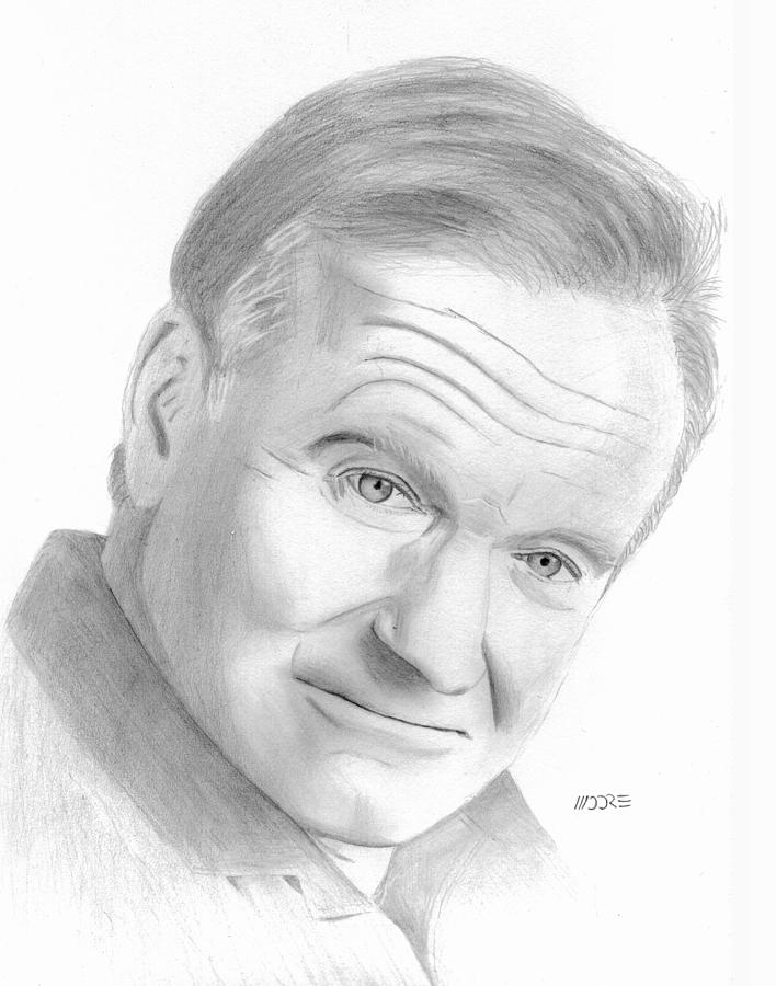 Robin Williams Drawing by Pat Moore
