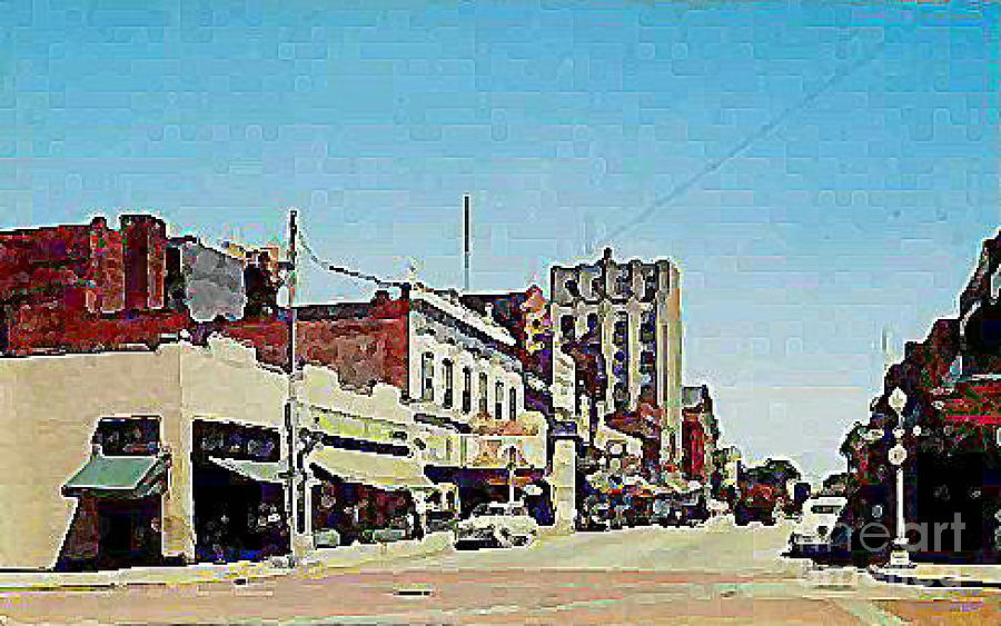 Robins Theatre In Niles Oh In The 1950's Painting by Dwight Goss