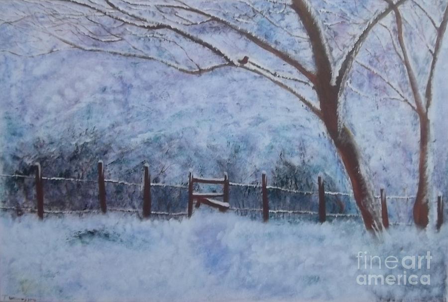 Winter Painting - Robins Wood by Tracey Williams