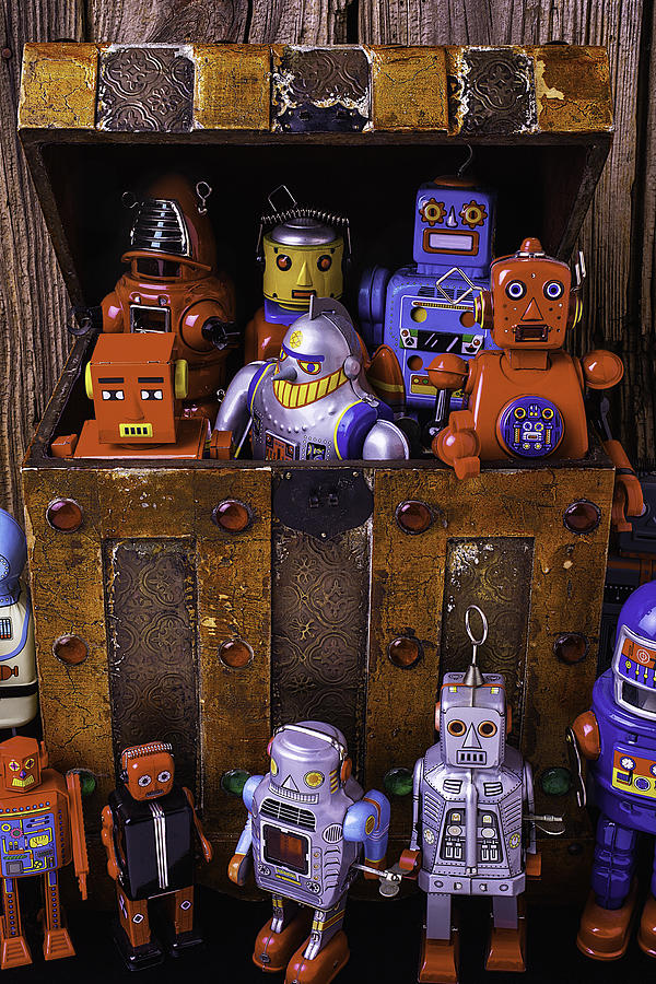 Robots In Treasure Box Photograph by Garry Gay