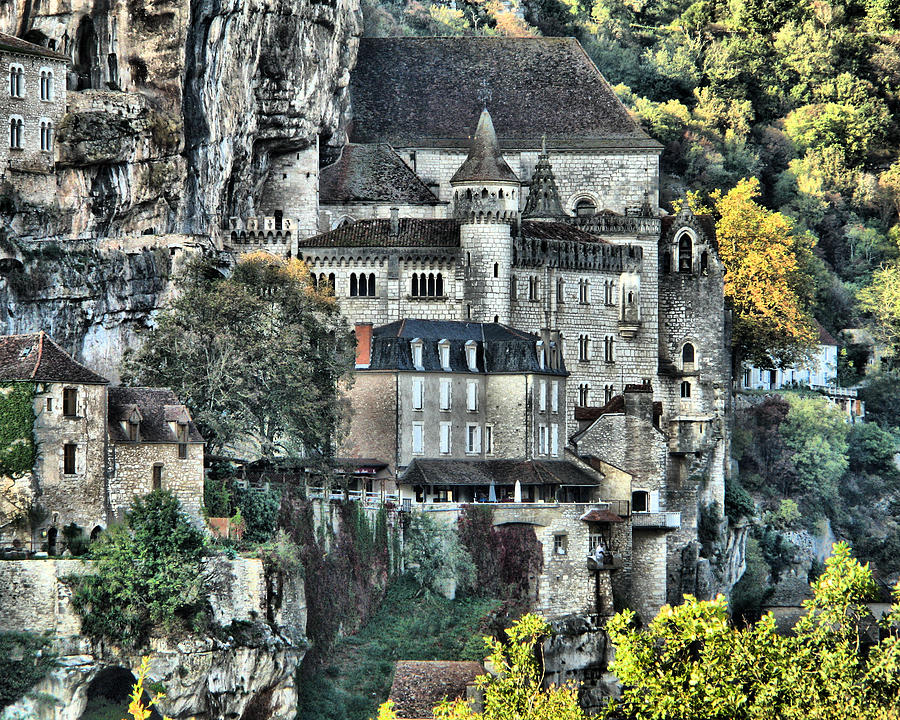 Rocamadour on the Cliff Digital Art by Greg Matchick - Fine Art America