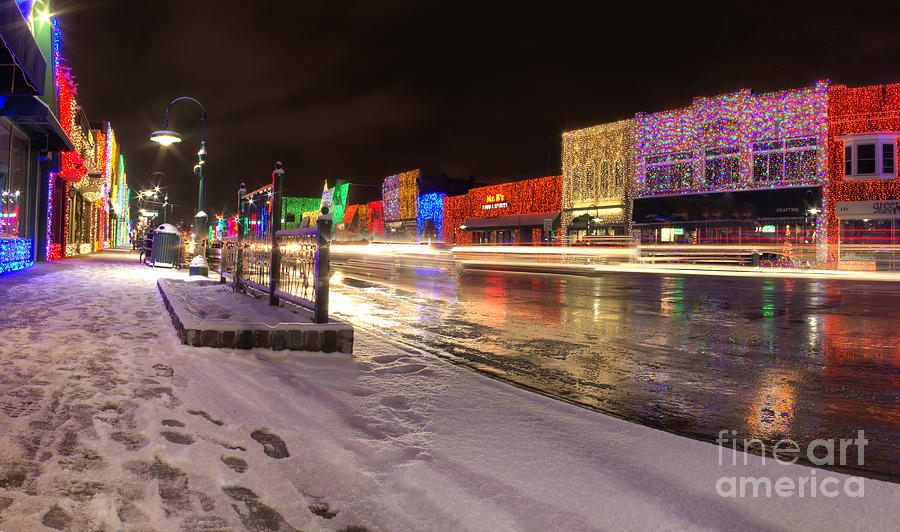 Christmas Photograph - Rochester Michigan Christmas Light Display by Twenty Two North Photography