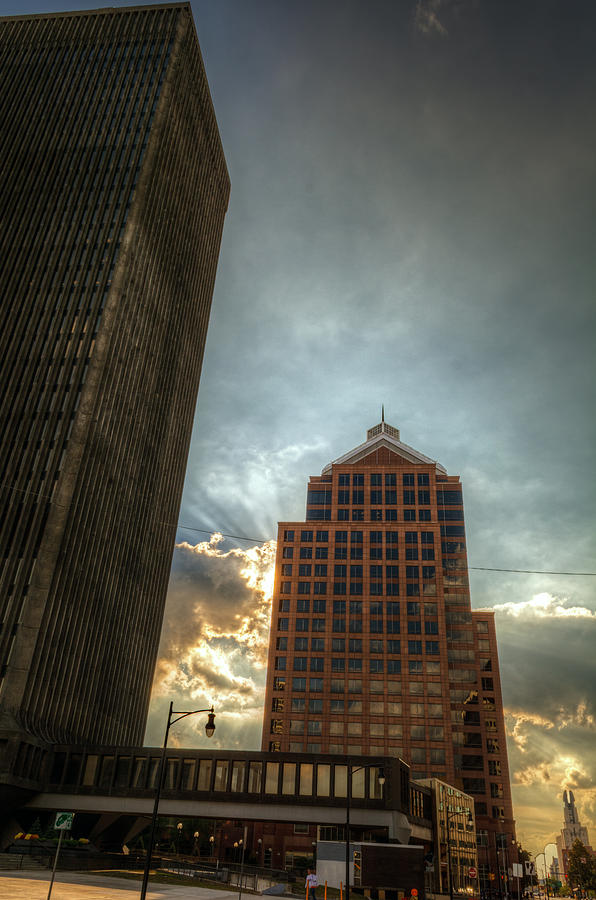 Rochester NY in HDR Skyline Photograph by Tim Buisman