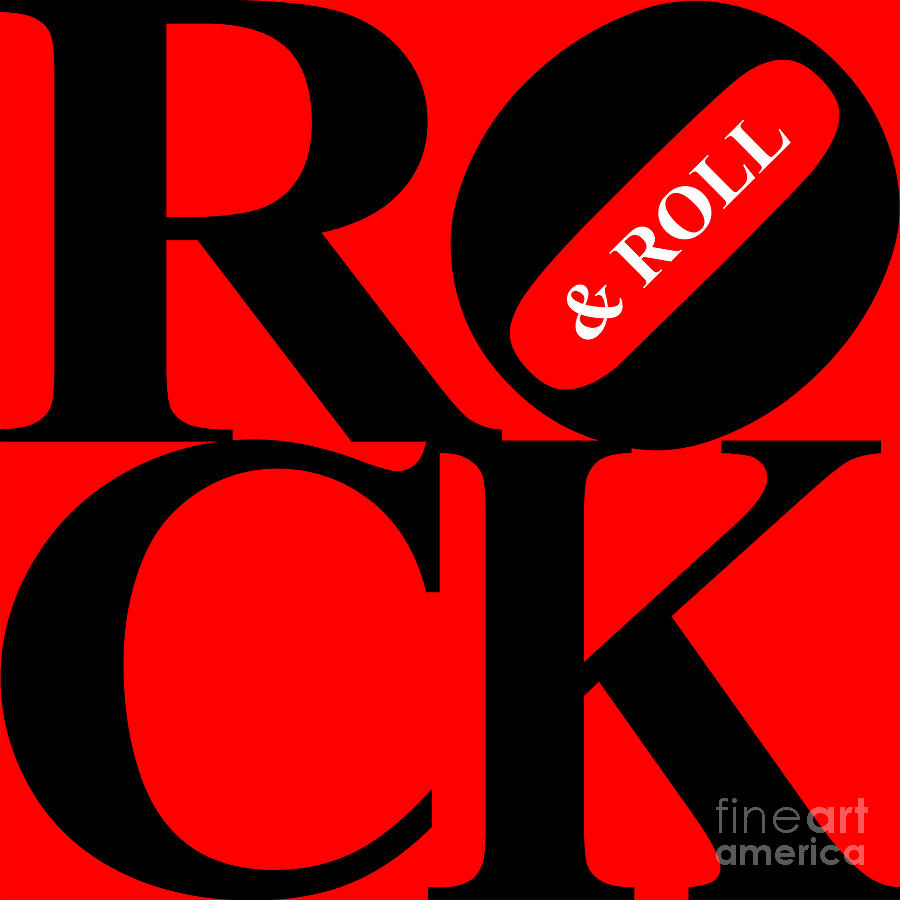 Rock And Roll 20130708 Black Red White Digital Art by Wingsdomain Art and Photography