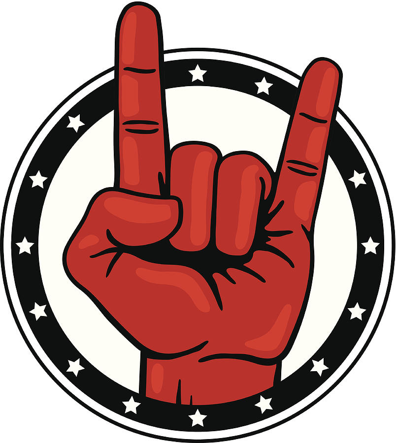 Rock and Roll Hand Drawing by Stevezmina1 Rock and Roll Hand Drawing by Stevezmina1