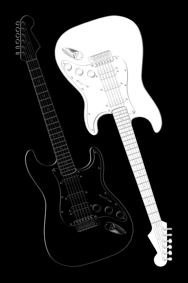Rock And Roll Digital Art - Rock And Roll Yin Yang by Mike McGlothlen Rock And Roll Digital Art - Rock And Roll Yin Yang by Mike McGlothlen