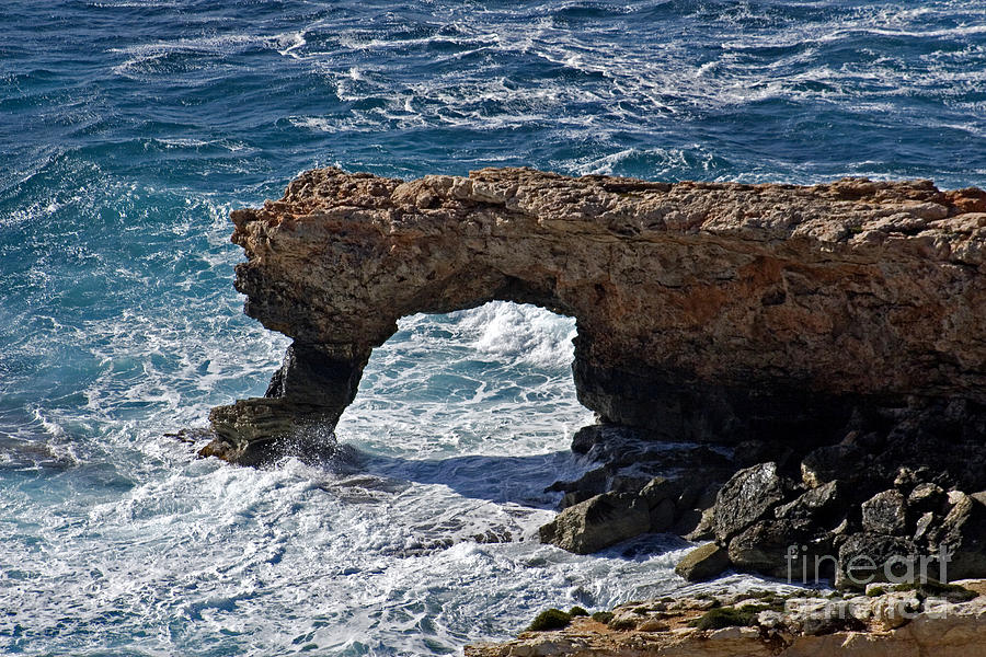 Rock Arches Over The Sea, Malta Photograph by Tim Holt