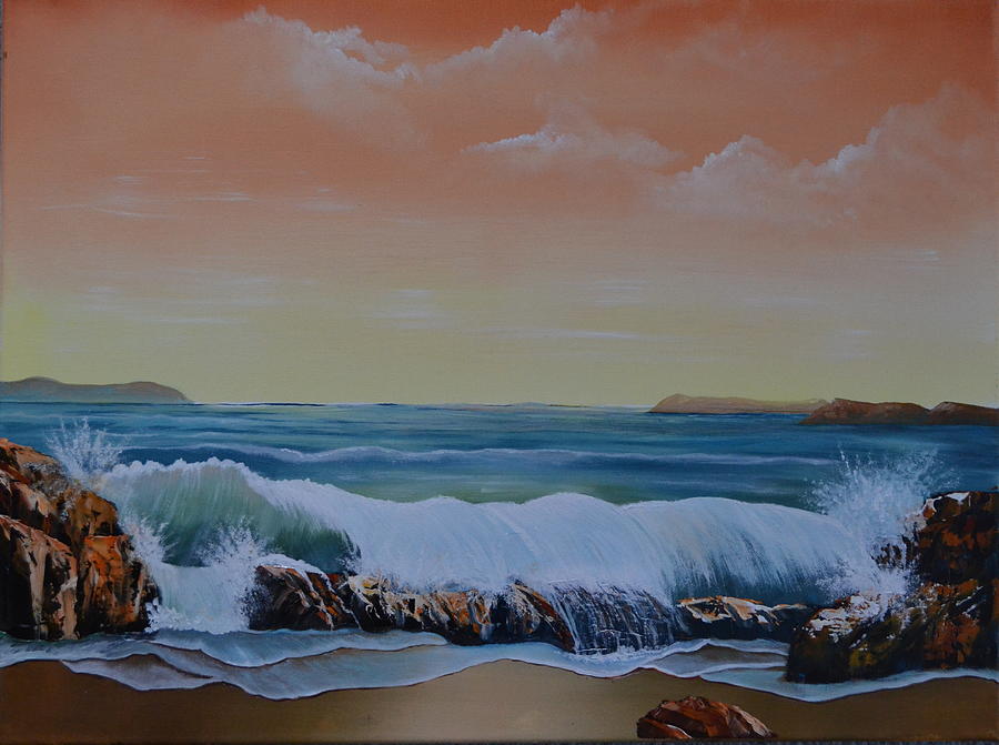 Rock Beach Painting by Martin Schmidt