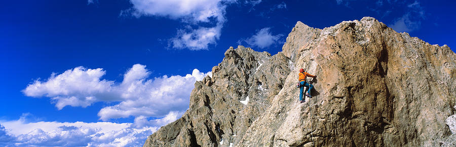 Rock Climber Grand Teton National Park Photograph by Panoramic Images