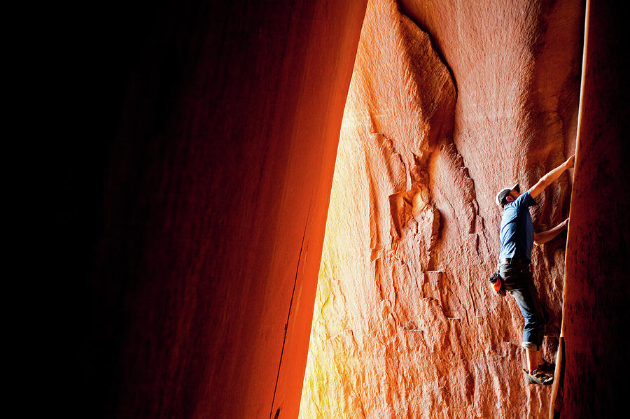 Rock Climbing In Utah At Indian Creek Photograph by Epicurean