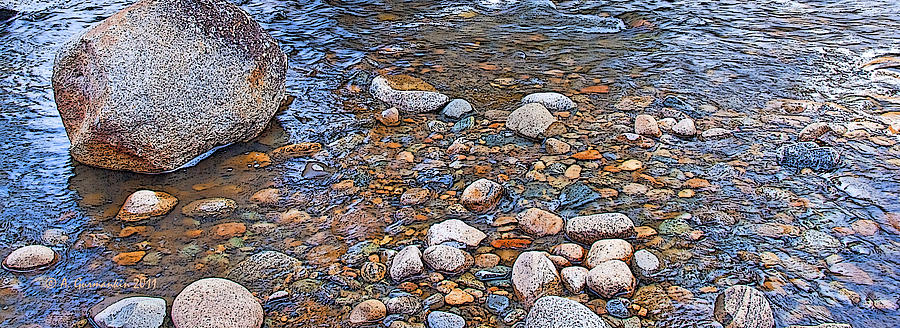 Rock Filled Mountain Stream Digital Art Photograph by A Macarthur Gurmankin