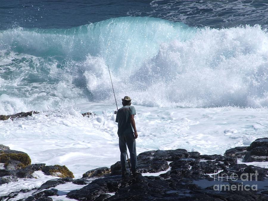 Rock Fisherman Photograph by Mary Deal