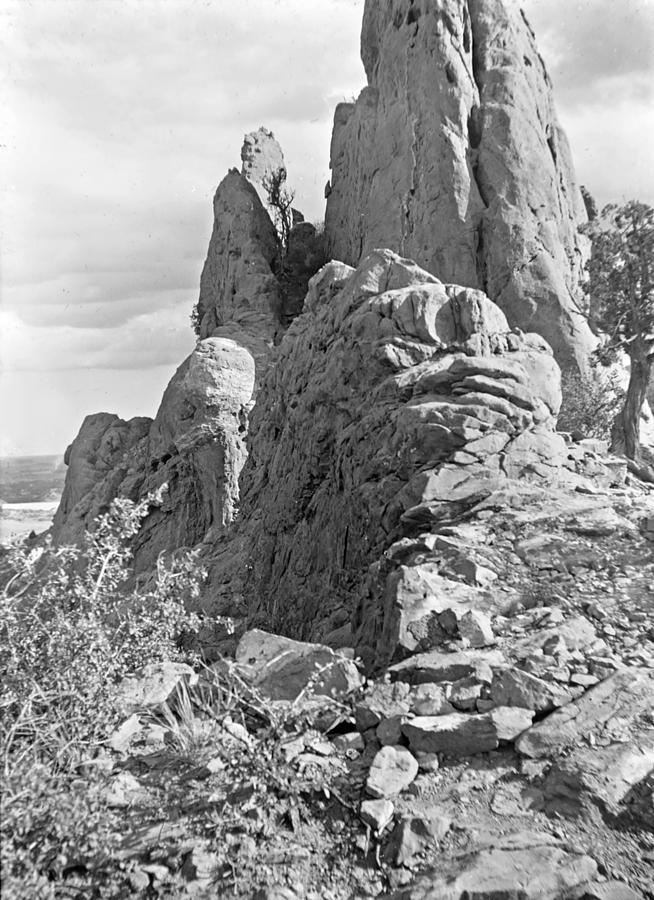 Rock Formation Garden of the Gods Colorado 1915 Photograph by A Macarthur Gurmankin