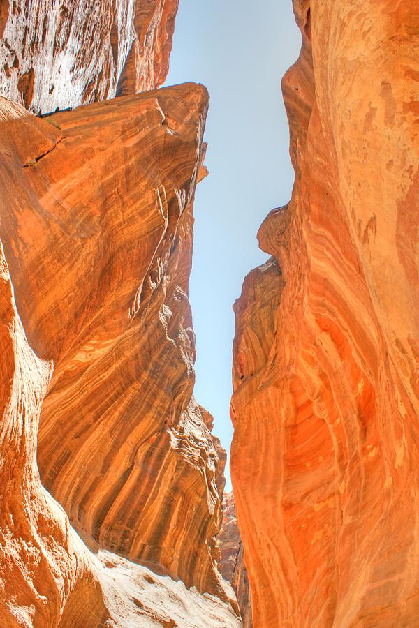 Rock Formation in the Siq Photograph by David Birchall