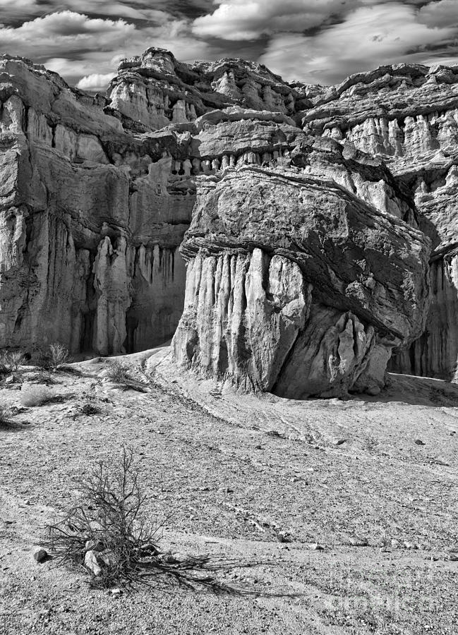 Rock Formation Landscape in Black and White Photograph by Leah McDaniel