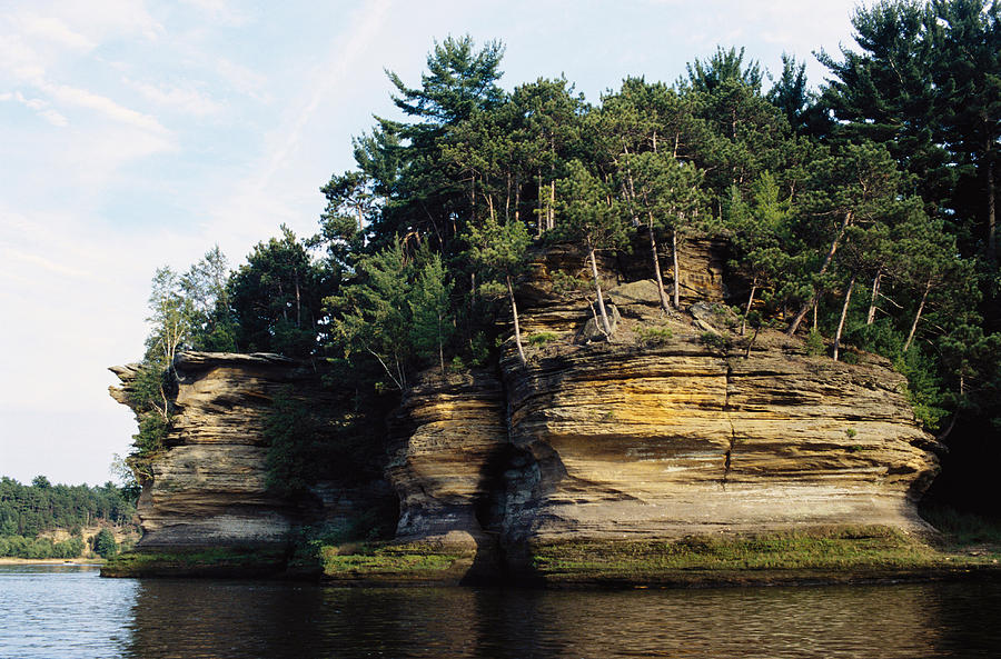 Rock Formation On The Wisconsin Dells Photograph by Carleton Ray