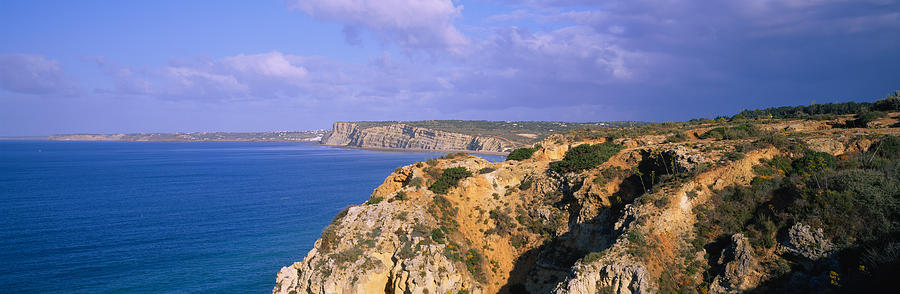 Nature Photograph - Rock Formations At A Seaside, Algarve by Panoramic Images