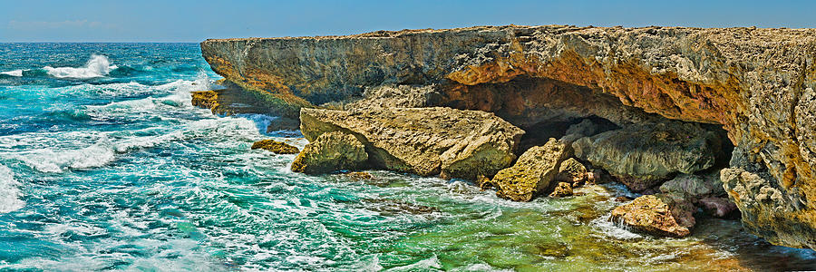 Rock Formations At The Coast, Aruba Photograph by Panoramic Images
