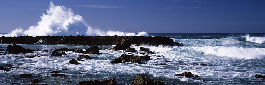 Nature Photograph - Rock Formations At The Sea, Three by Panoramic Images