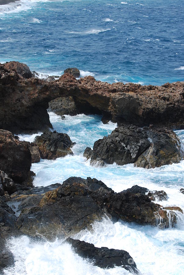 Rock Formations off South Coast of Aruba Photograph by DejaVu Designs
