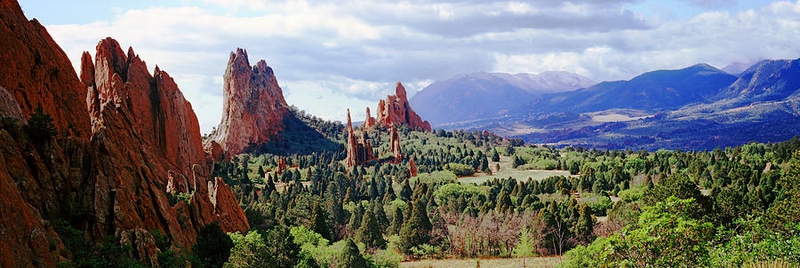 Colorado Springs Photograph - Rock Formations On A Landscape, Garden by Panoramic Images