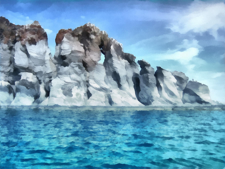 Rock Formations Sea of Cortez Digital Art by Ann Powell