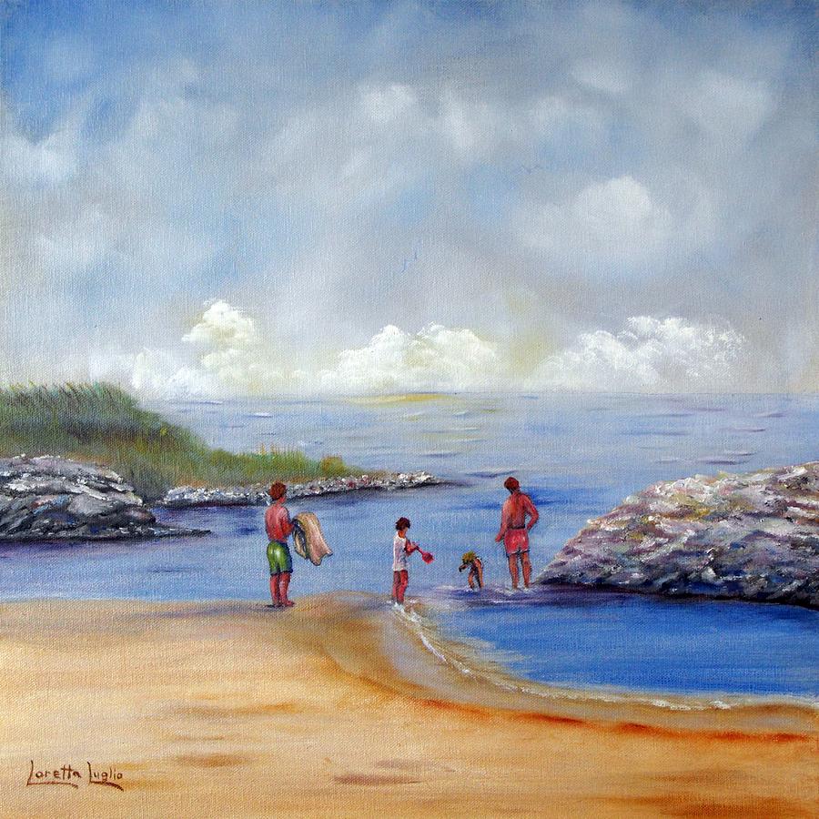 Rock Hall Beach Painting by Loretta Luglio